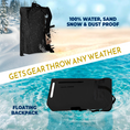 Load image into Gallery viewer, Black Backpack on Water, Sand and Snow