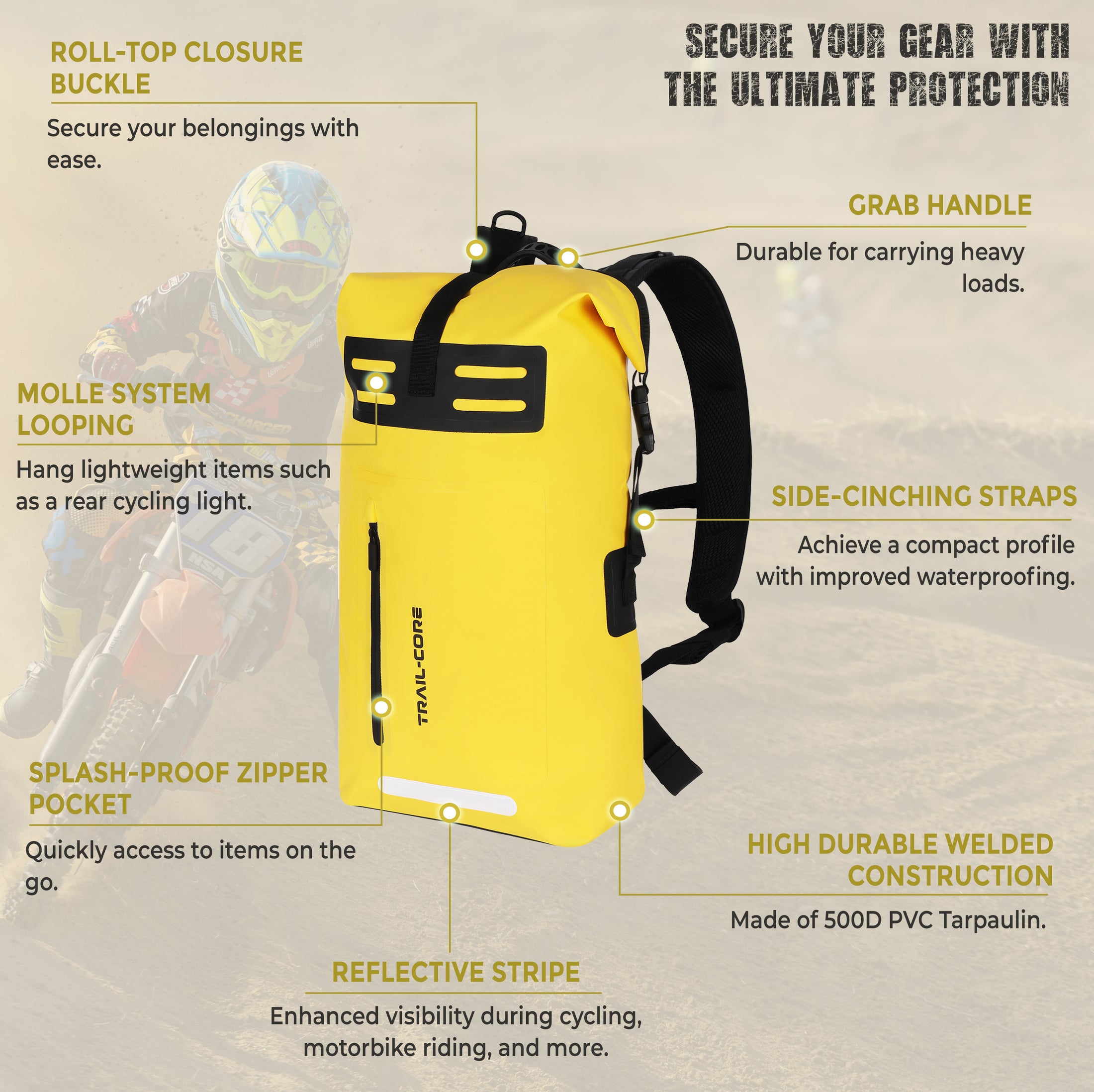 Water Sand Snow and Dirt Proof Backpack