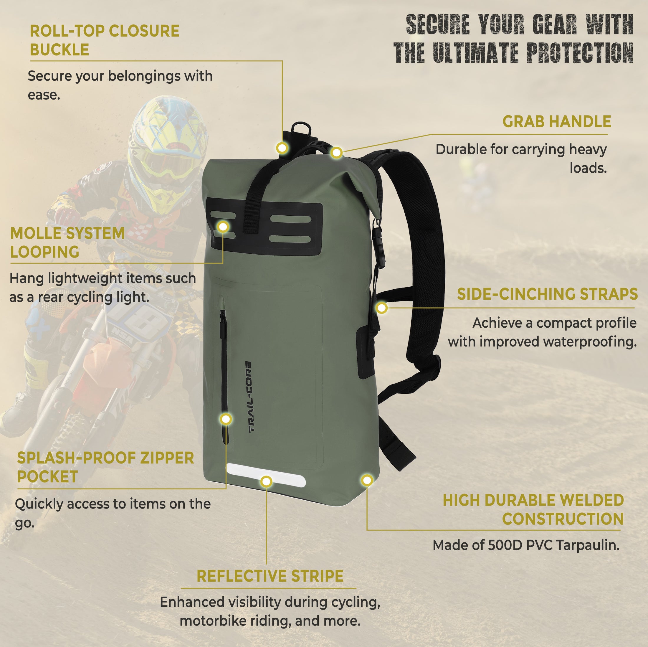 Water Sand Snow and Dirt Proof Backpack (Copy)