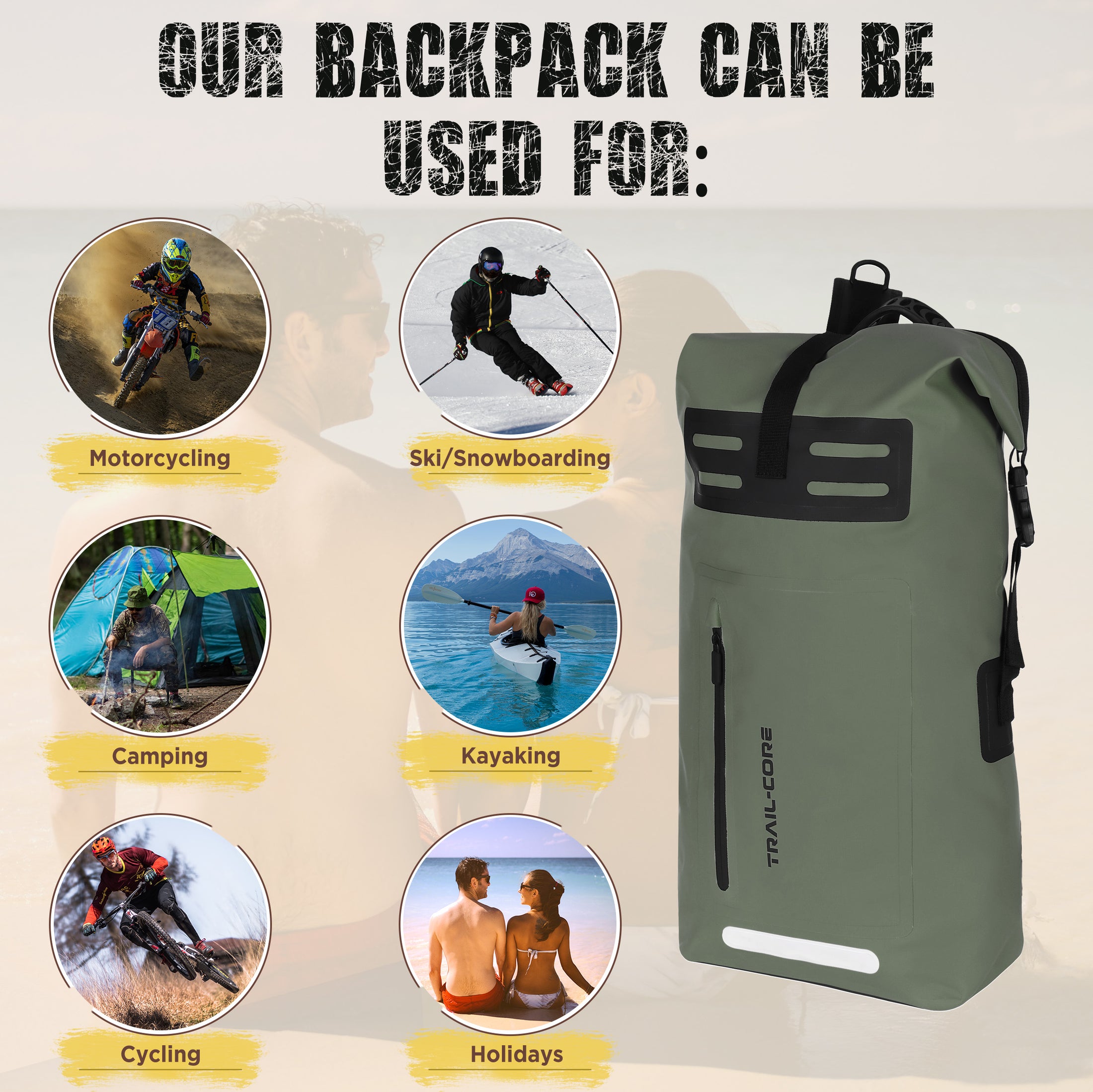 Water Sand Snow and Dirt Proof Backpack (Copy)